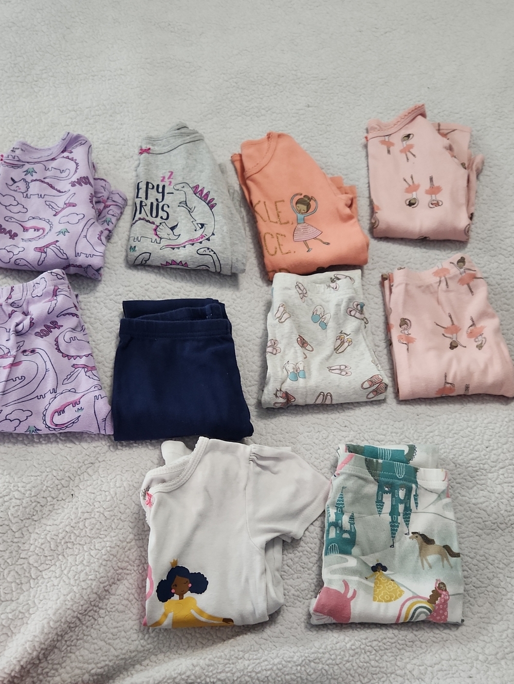 Toddler girls bundle lot of Carter's pajama sets Size 4T